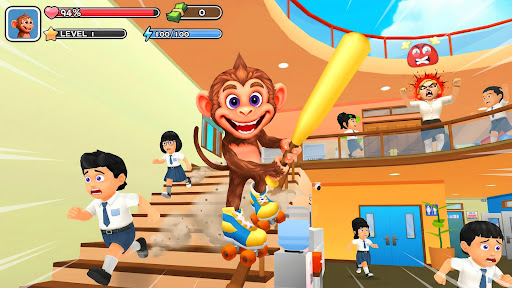 Monkey Student: School Prank Mod No Ads