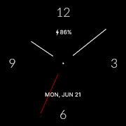 Black Clean Analog Watch Face Mod